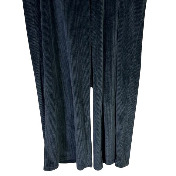 ModCloth Wide Leg Pants Womens 2X Black Velvet High Rise Pull On Boho Clean Girl - Picture 4 of 7